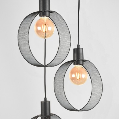 LABEL51 Hanglamp Ronda - Zwart - Metaal - 3-Lichts
