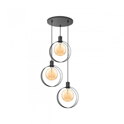 LABEL51 Hanglamp Ronda - Zwart - Metaal - 3-Lichts