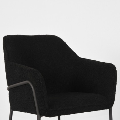 LABEL51 Eetkamerstoel Dexter - Zwart - Teddy