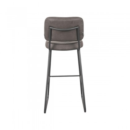 LABEL51 Barkruk Noah - Antraciet - Microfiber - Zithoogte 78