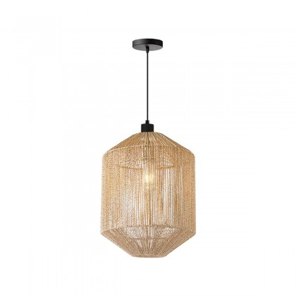 LABEL51 Hanglamp Ibiza - Naturel - Jute - 1-Lichts Cilinder