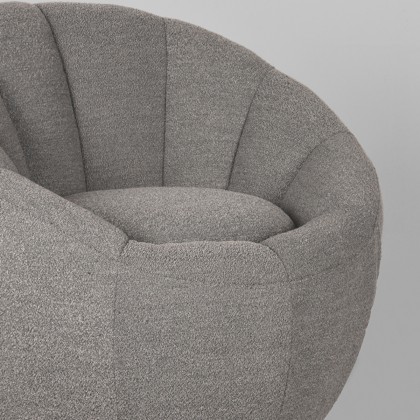 LABEL51 Fauteuil Crown - Grijs - Boucle