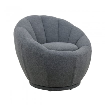 LABEL51 Fauteuil Crown - Grijs - Boucle