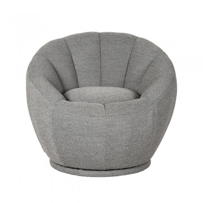 LABEL51 Fauteuil Crown - Grijs - Boucle