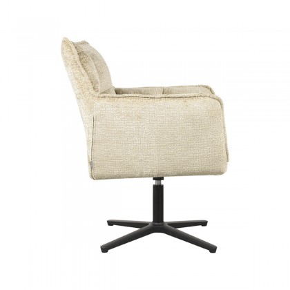 LABEL51 Fauteuil Ian - Beige - Fluweel