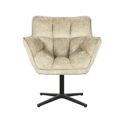 LABEL51 Fauteuil Ian - Beige - Fluweel