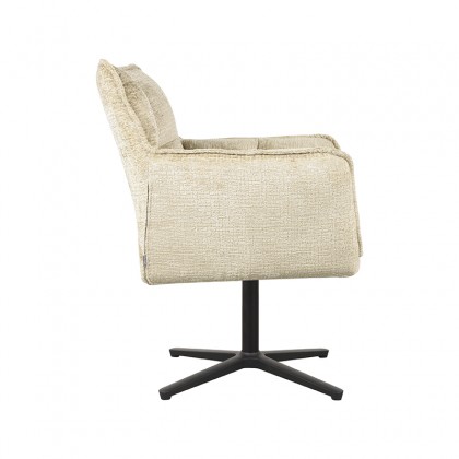 LABEL51 Fauteuil Ian - Beige - Fluweel