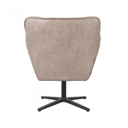 LABEL51 Fauteuil Ian - Taupe - Microfiber
