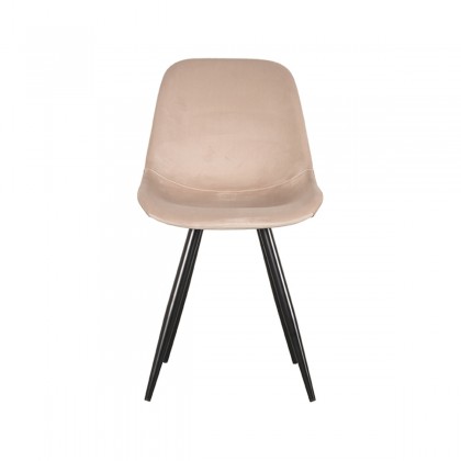 LABEL51 Eetkamerstoel Capri - Zand - Fluweel