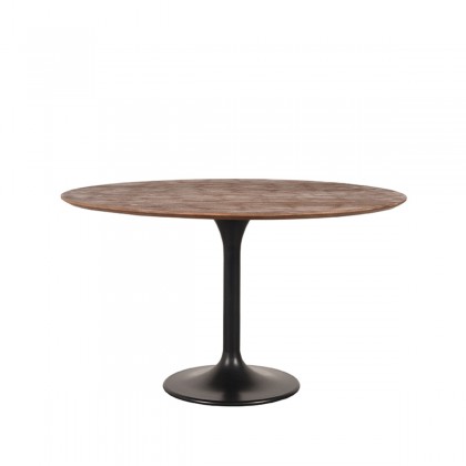 LABEL51 Eetkamertafel Otto - Espresso - Mangohout - 130 cm - Rond
