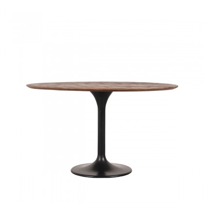 LABEL51 Eetkamertafel Otto - Espresso - Mangohout - 130 cm - Rond