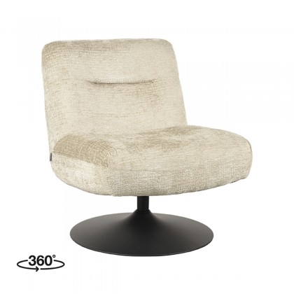 LABEL51 Fauteuil Eli - Beige - Fluweel