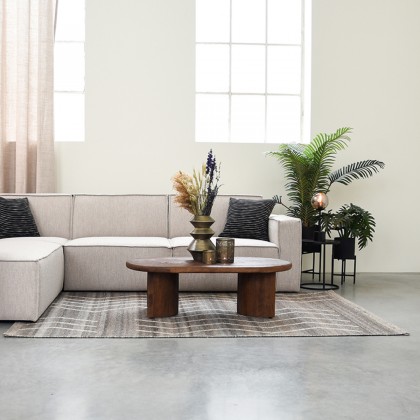 LABEL51 Salontafel Vito - Espresso - Mangohout - 110 cm