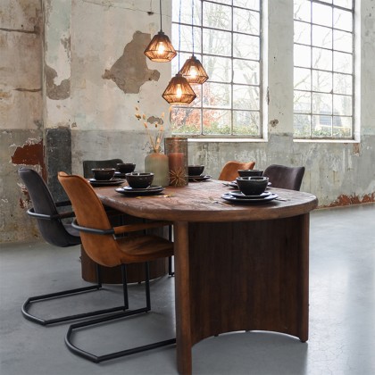 LABEL51 Eetkamertafel Vito - Espresso - Mangohout - 240x100 cm