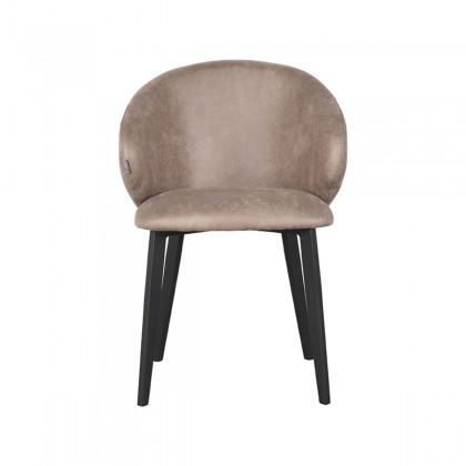 LABEL51 Eetkamerstoel Logan - Taupe - Microfiber