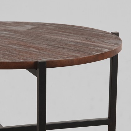 LABEL51 Salontafel Dox - Espresso - Mangohout - 70 cm - Zwart