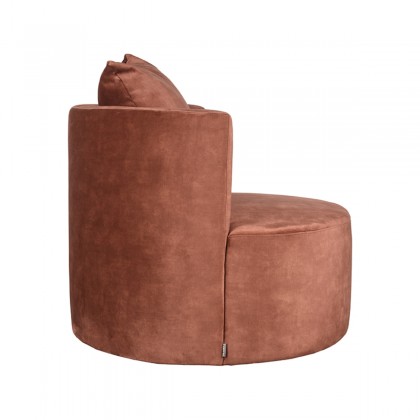 LABEL51 Fauteuil Evy - Rust - Velours - 90 cm