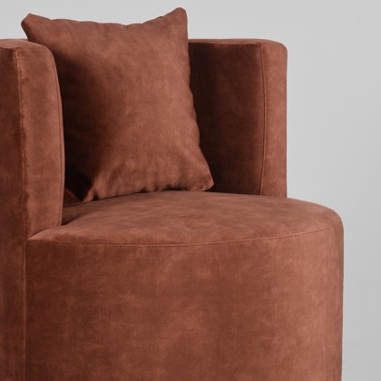 LABEL51 Fauteuil Evy - Rust - Velours - 65 cm