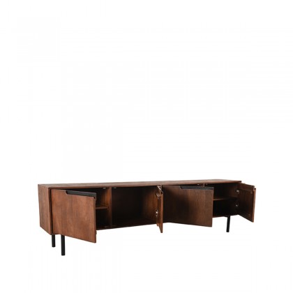 LABEL51 Tv-meubel Rio - Espresso - Mangohout - 220 cm