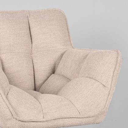 LABEL51 Fauteuil Ian - Naturel - Boucle