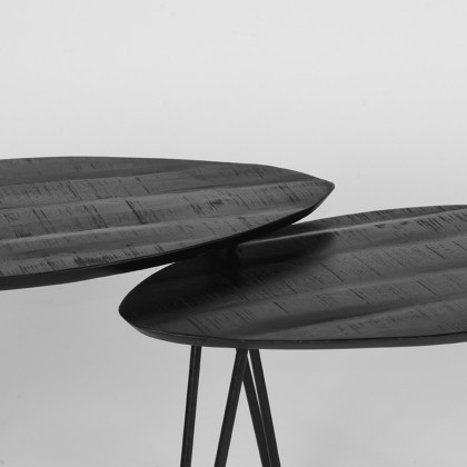 LABEL51 Salontafel Frisk - Zwart - Mangohout - 68 cm