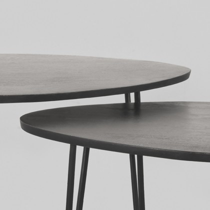 LABEL51 Salontafel Frisk - Zwart - Mangohout - 68 cm