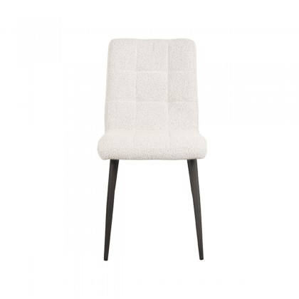 LABEL51 Eetkamerstoel Sam - Wit - Boucle