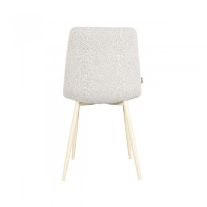 LABEL51 Eetkamerstoel Nino - Wit - Boucle