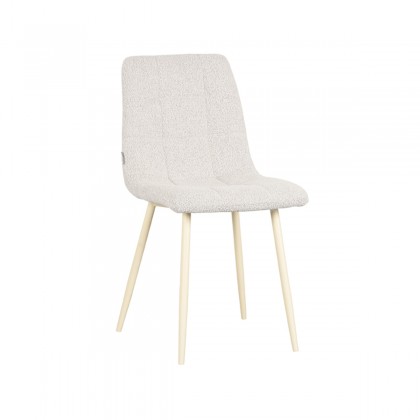 LABEL51 Eetkamerstoel Nino - Wit - Boucle