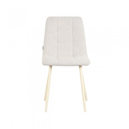 LABEL51 Eetkamerstoel Nino - Wit - Boucle