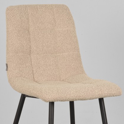LABEL51 Eetkamerstoel Juul - Zand - Boucle