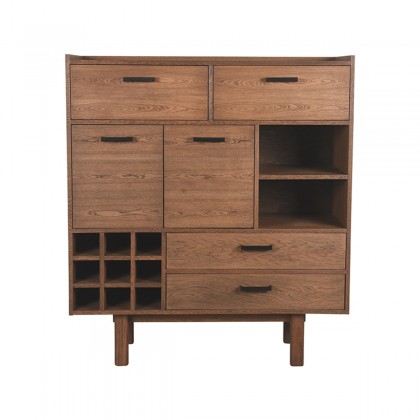 LABEL51 Bergkast Cali - Smoke - Eiken - Hoge Kast