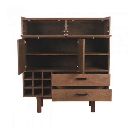 LABEL51 Bergkast Cali - Smoke - Eiken - Hoge Kast