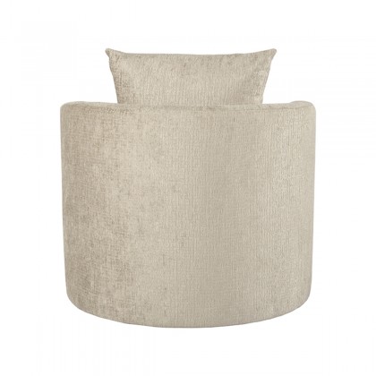 LABEL51 Fauteuil Evy - Beige - Fluweel - 90 cm