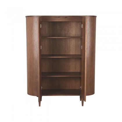 LABEL51 Bergkast Oliva - Walnoot - Eiken - Hoge Kast