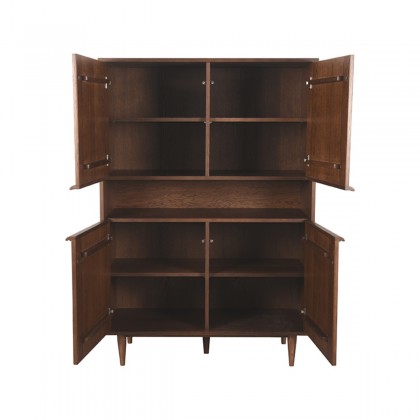 LABEL51 Bergkast Jule - Walnoot - Eiken - Hoge Kast