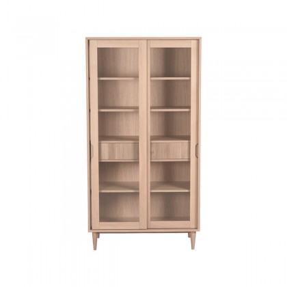 LABEL51 Vitrinekast Jule - Naturel - Eiken - Vitrinekast