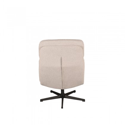 LABEL51 Fauteuil Alvar - Naturel - Boucle - Incl. Hocker