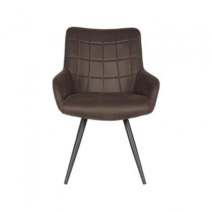 LABEL51 Eetkamerstoel Must - Antraciet - Stof