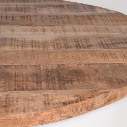 LABEL51 Salontafel Saria - Wit - Mangohout - Rond - 80 cm