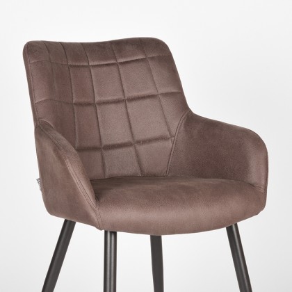 LABEL51 Eetkamerstoel Must - Truffel grijs - Stof