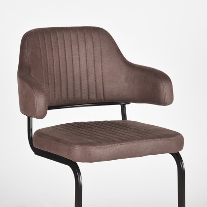 LABEL51 Eetkamerstoel Otta - Truffel grijs - Microfiber