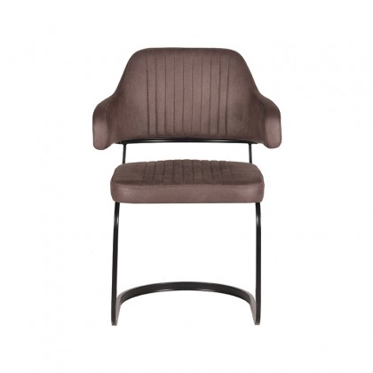 LABEL51 Eetkamerstoel Otta - Truffel grijs - Microfiber