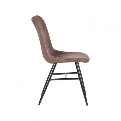 LABEL51 Eetkamerstoel Otis - Truffel grijs - Microfiber