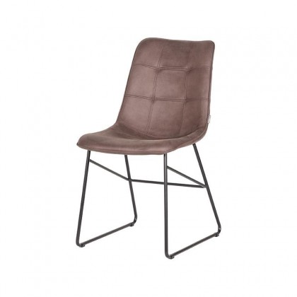 LABEL51 Eetkamerstoel Slim - Truffel grijs - Microfiber