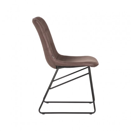 LABEL51 Eetkamerstoel Slim - Truffel grijs - Microfiber