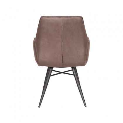 LABEL51 Eetkamerstoel Bink - Truffel grijs - Microfiber