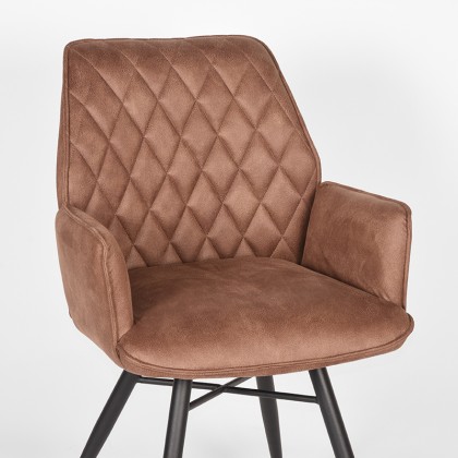 LABEL51 Eetkamerstoel Bink - Tanny - Microfiber