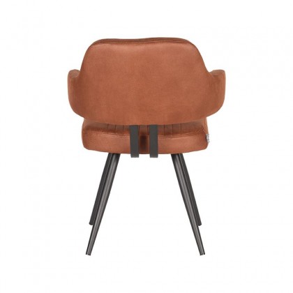 LABEL51 Eetkamerstoel Olav - Cognac - Microfiber