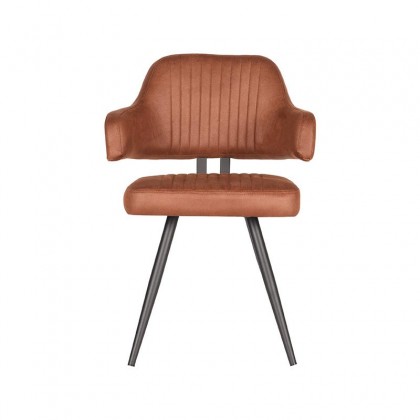LABEL51 Eetkamerstoel Olav - Cognac - Microfiber